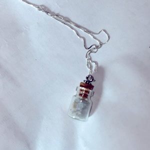 clear Quartz jar necklace